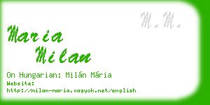 maria milan business card