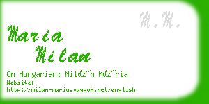 maria milan business card